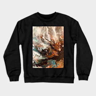 Under the sea fluid abstract pouring Crewneck Sweatshirt